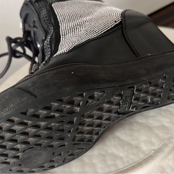 Giuseppe Zanotti Black and Silver Lace Up Boots with High-Top Design - Picture 6 of 6